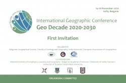 First Invitation for International Geographic Conference Geo Decade 2020-2030
